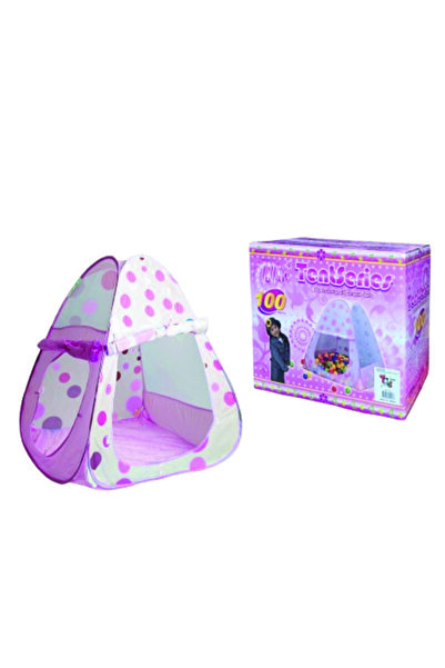 TİME خيمة لعب للبنات مع 100 كرة ملونة مصنوعة في تايوان، عالية الجودة