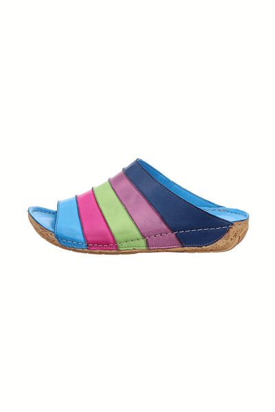 İNZE AYAKKABI Datça- Multicolored Genuine Leather Slippers
