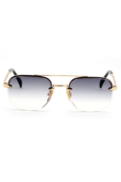 TomyHelf Rectangle Design Gold Metal Frame Gray Gradient Glass Unisex Sunglasses Db1078/S David Bckhm