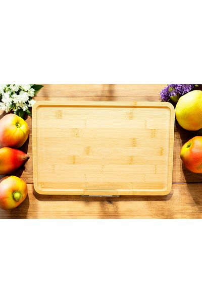 Kuka Bamboo Food Serving Rectangular Presentation Set of 3 36-32-28