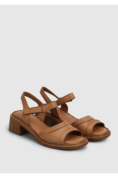 Eclipse Tan Leather Women's Heeled Sandals