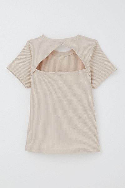 Breeze Κοριτσίστικο T-Shirt Crop Back Χαμηλό κείμενο με στάμπα Glitter 9-14 ετών, μπεζ