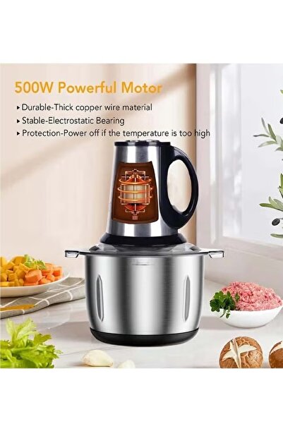 TOSCANA U 5 liter stainless steel electric meat grinder and vegetable slicer