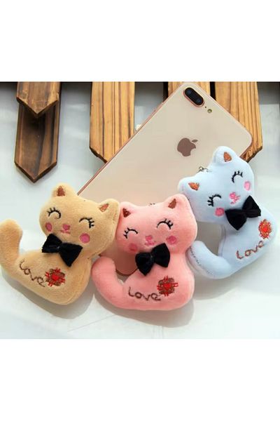 happystoretr Size 8cm New Cat with Bow Plush Hayva Kitty Cat Keychain Toy Kids Party Plush Toy