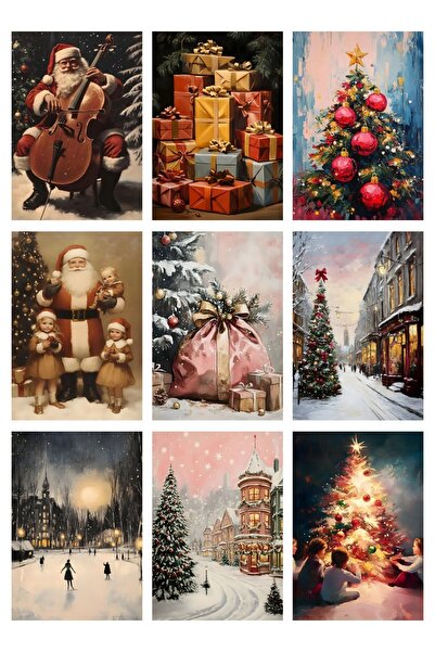 Anime Marketi الصور الحنين للعام الجديد سلسلة بطاقات الصور الفوتوغرافية الحنين المكونة من 9 قطع 23