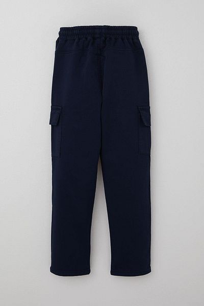 Breeze Boy's Trousers with Cargo Pockets and Elastic Waist, 6-10 Years, Navy Blue