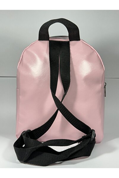 MEYL ÇANTA Pink Children's Backpack with Plush Rabbit Design