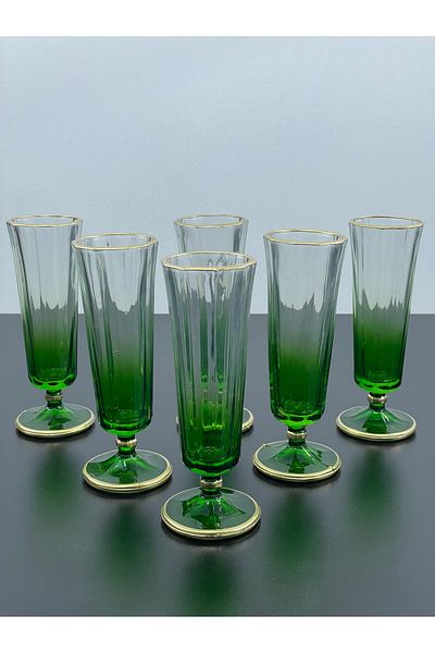 YzHome Set of 6 Glass Flutes Coffee Side Glasses Water Glass 150ml