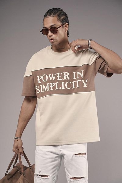 king brich Μπλουζάκι Unisex Oversize με λαιμόκοψη και λεπτομέρεια από σωλήνωση