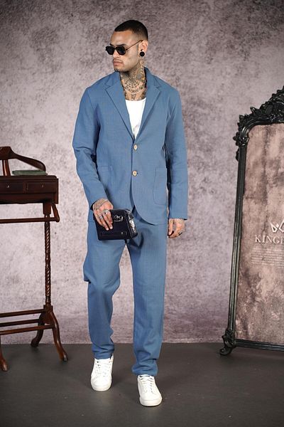 king brich Set de top cu fund de in pentru blazer cu mucegai obișnuit