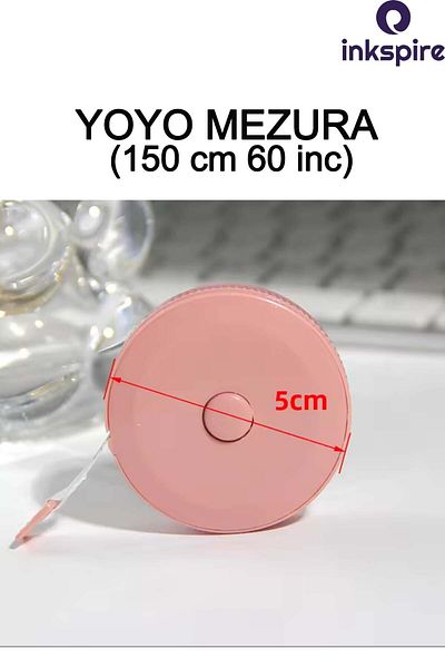 inkspire Pink Color Automatic Retractable Tape Measure 1.5 Meter Mini Tailor