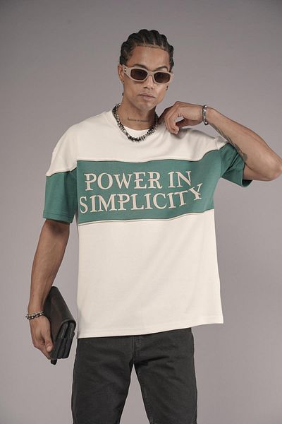 king brich Μπλουζάκι Unisex Oversize με λαιμόκοψη και λεπτομέρεια από σωλήνωση