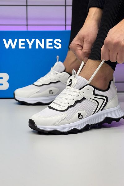 Weynes Ανδρικά Αθλητικά Παπούτσια Καθημερινά Ορθοπεδικά Λευκά Διχτυωτά WSB4020