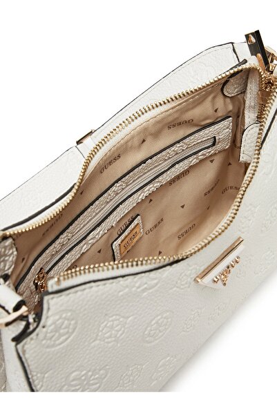 Guess Cresidia Top Zip Shoulder Bag Women White Shoulder Bag Hwpg9349180-Off