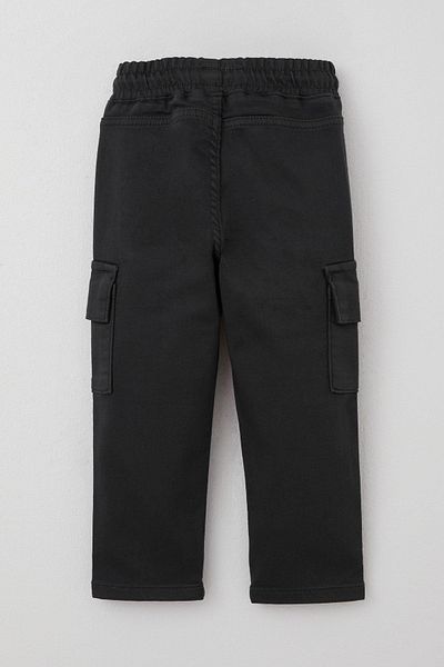 Breeze Boy's Trousers with Cargo Pocket and Elastic Waist, 1.5-5 Years, Smoked