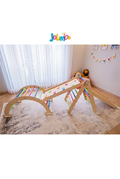Jolimbo Çocuklar için 4'lü Pikler Tırmanma Seti