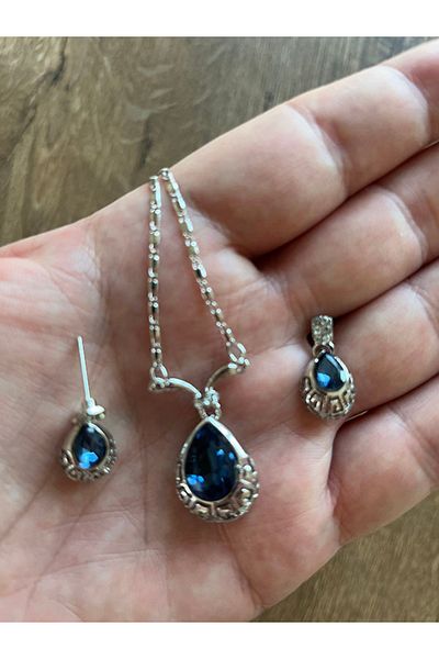 Büyük Hanım Vintage Style Artificial Crystal Necklace Earrings Set