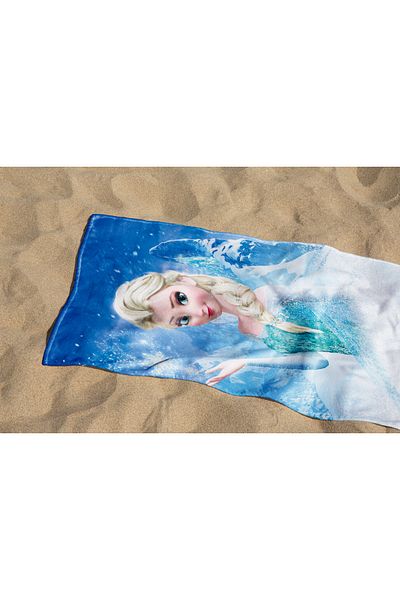 Erays Home Girl's Frozen Elsa Beach Towel Bath and Beach Towel