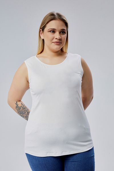 Curvy Trend Plus Size Sleeveless Viscose Basic Blouse