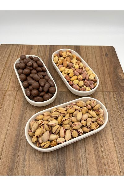 ALCE 3-Piece Ceramic Snack Bowl Breakfast Sauce Bowl Appetizer Plate Jam Bowl Salda