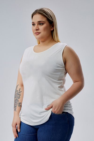 Curvy Trend Plus Size Sleeveless Viscose Basic Blouse