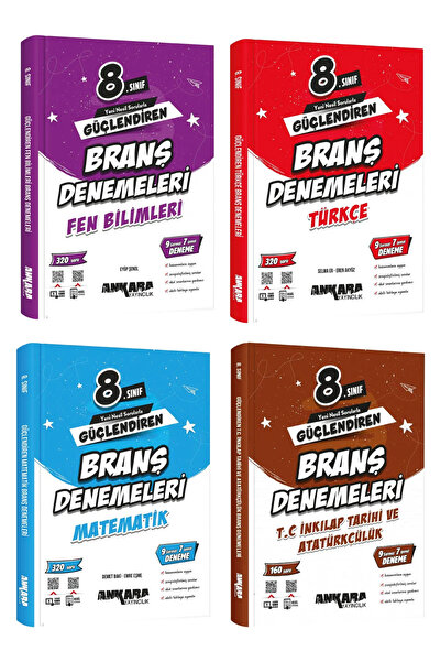 FourArts Ankara Yayıncılık 8. Sınıf Güçlendiren Branş Denemeleri Seti
