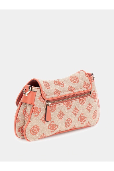 Guess Beyza Flap Shoulder Bag Women Brown Shoulder Bag Hwjg9627190-Cgl