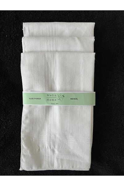 Melis Home 12 White Wipes - 36x36 Cm.100% Cotton