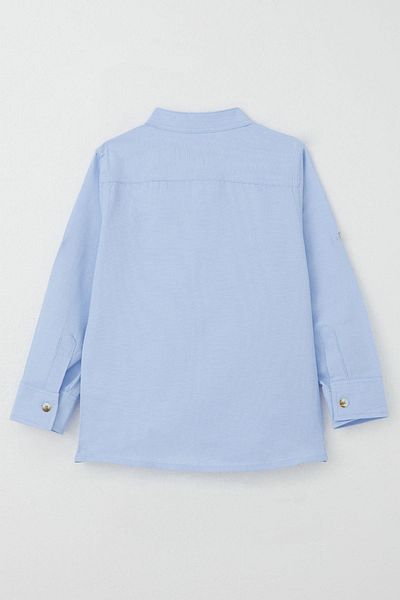 Breeze Girls & Boys Boy Shirt Embroidered Buttoned Age 3-7, Light Blue