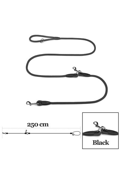 Choice 8mmx250cm Black Nylon Dog Leashes Pet Dogs Chain Traction Rope Leads for Running Free Hands Rope Cha