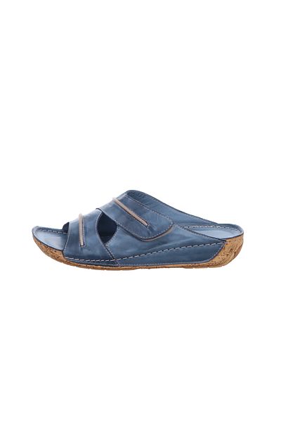 İNZE AYAKKABI Denim Genuine Leather Slippers Model Name: Lina