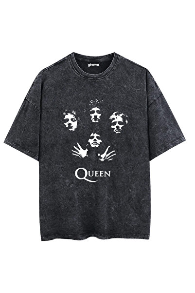 Ginevra Tricou oversize unisex lavabil cu imprimeu Queen