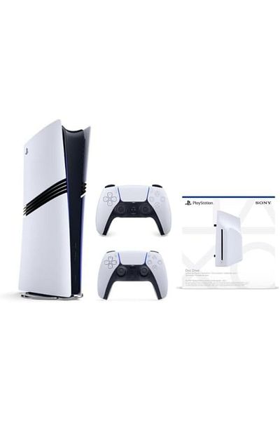 Sony PlayStation 5 PRO Digital Console [NEW 2024 Model] with Extra Dual Sense White Controller + Dis