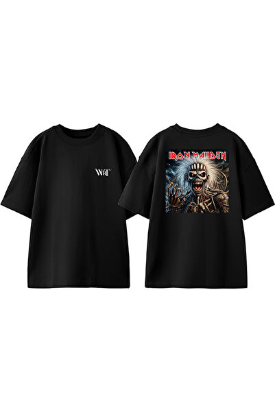 THEWERT Ranac sa dizajnom glave lubanje Iron Maiden Štampano Pamuk crni Overs...