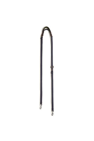 Choice 206-314cm Blue Multifunctional Jean Cloth Dog Leash Adjustable Length Free Hands Double Heads Leash