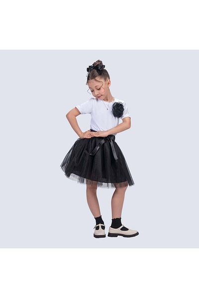 Mnk Baby&Kids Tutu Curcubeu - Fusta de petrecere pentru fete NEGRA M00727