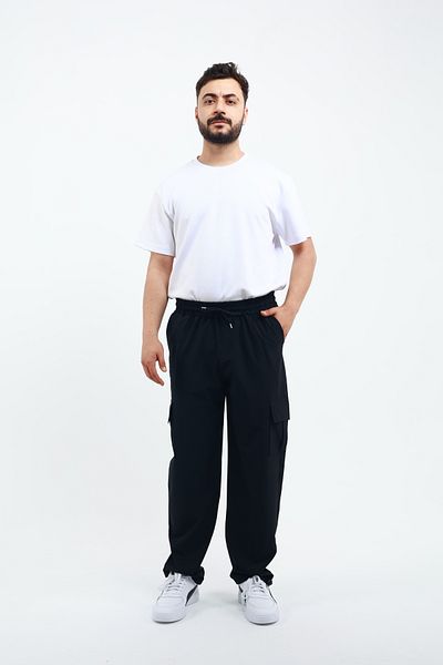 OXVİN Cushy Cool Ανδρικό Oversize Loose Cut Parachute Cargo Pocket Ρυθμιζόμενο φαρδύ παντελόνι με κλιπ ποδιών