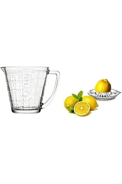 Mu Art Pasabahce Basic Measuring Cup 1155 Cc + Lemon Squeezer