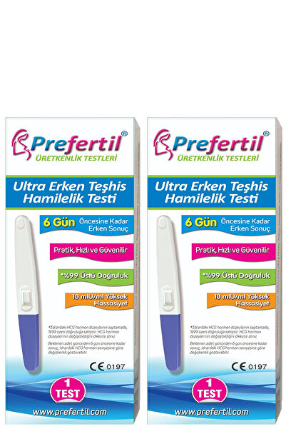 Prefertil Ultra Erken Teşhis Gebelik/hamilelik Testi - [ 2' Li Test ] - Yeni !