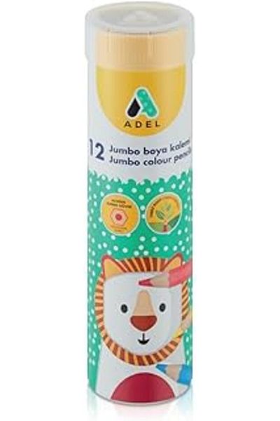 Mu Art Adel Jumbo Metal Tube Crayons 12 Pack