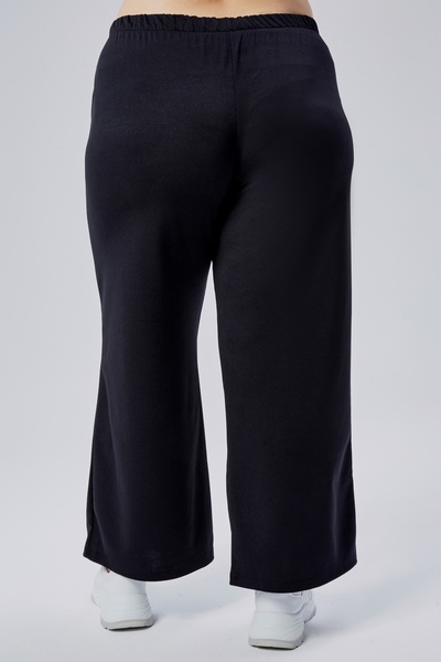 Curvy Trend Large Size Wide Straight Leg Stretch Pants