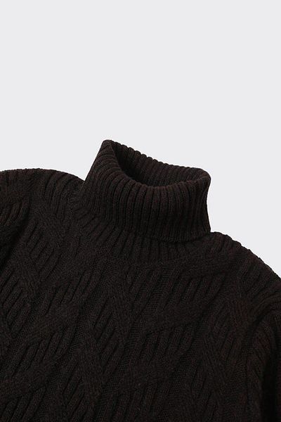 Kadir Büyükkaya Classic Style Full Turtleneck Men's Sweater-Kaw6902W