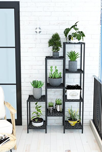 Mgr Office Moblen 9 Raflı Çiçeklik Saksılık Dekoratif Çiçek Saksı Standı