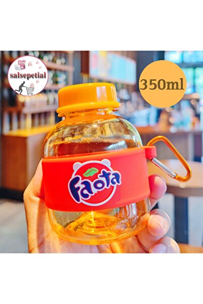 Salsepetial Mini Renkli Su Şişesi 350ml Figürlü Renkli Mini Suluk Matara 350ml