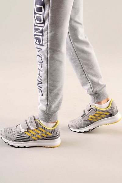 AYN-Shoes Pantofi sport cu talpă anatomică de zi cu galben-gheață pentru copii