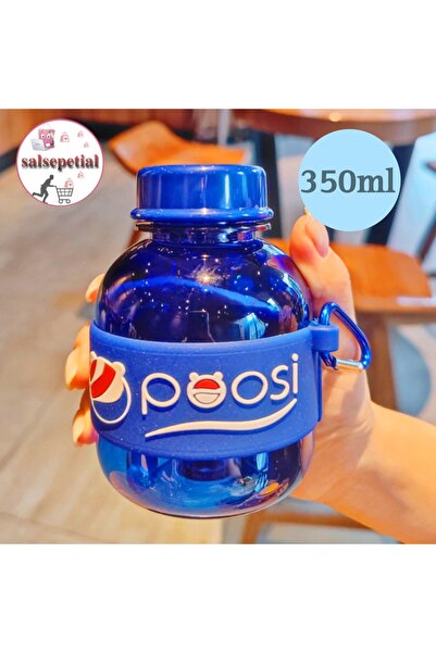 Salsepetial Mini Renkli Su Şişesi 350ml Figürlü Renkli Mini Suluk Matara 350ml