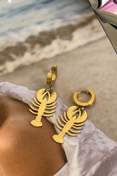 Trendy Butik أقراط على شكل عقرب من الفولاذ