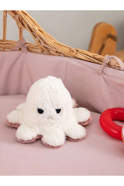LC Waikiki Lcw Home Pink Plush Embroidered Padded Baby Octopus Throw Pillow 15 cm