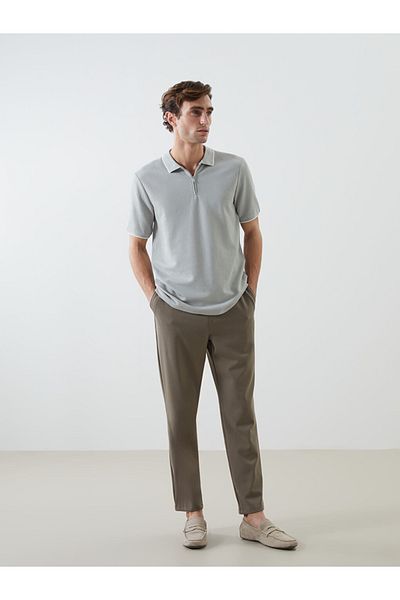 LC Waikiki Ανδρικό μπλουζάκι Polo Neck από υφασμάτινο ύφασμα Full Mold