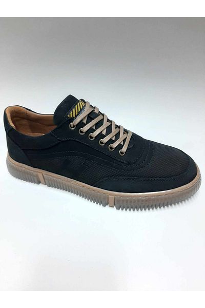 Luis Figo Lui̇s Fi̇go Genuine Leather Lace-Up Black Summer Men's Shoes